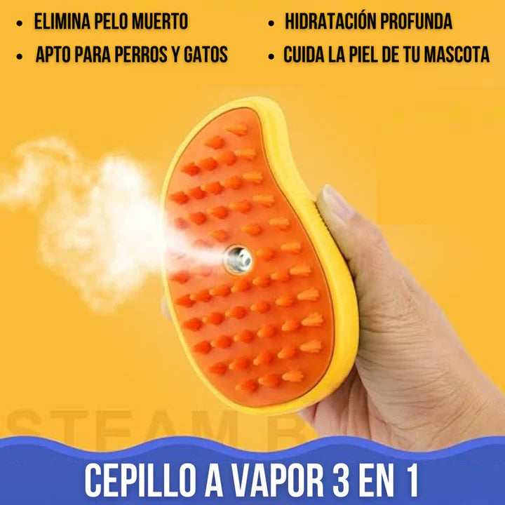 CEPILLO VAPOR MASCOTAS 3 EN 1